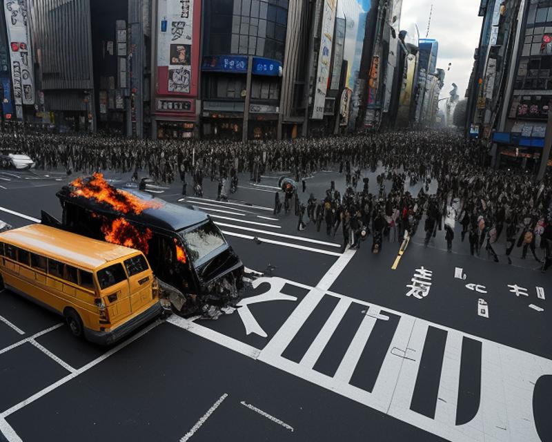 33248-3136967632-(shibuya crossing_1.1),school bus,damage  vehicle ,bodies on the floor, burning cars,crosswalk,crowd of onlookers.png